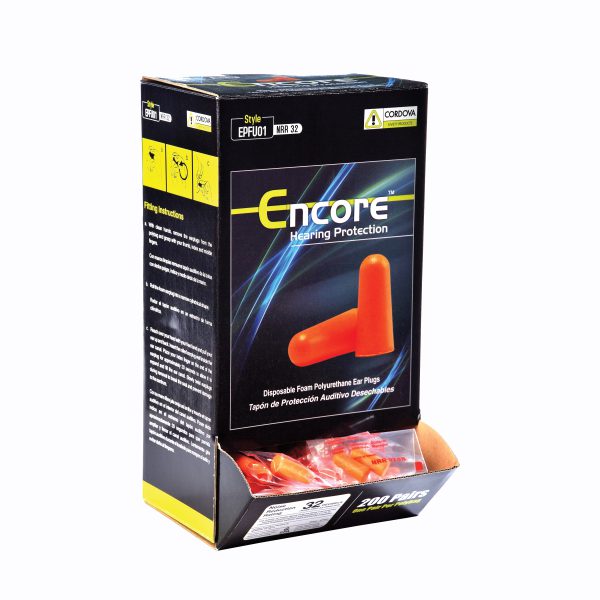 Ear Plugs, Encore™, Disposable, Foam, Industrial